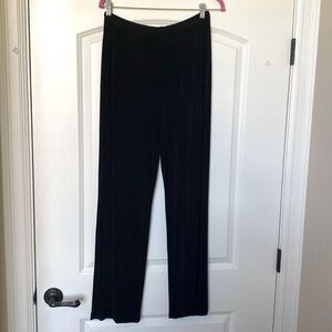 CHICO’s Travelers Pants Womens 2R Black Slinky Stretch Pull-On Travel office